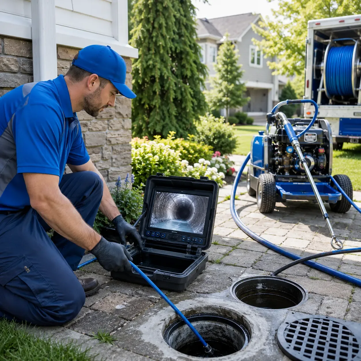 Outdoor drain cleaning professionals serving Hampton, CT
