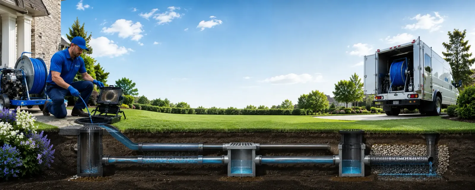 Outdoor drain cleaning information for Hampton, CT